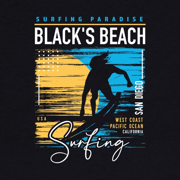 Retro Black's Beach San Diego Surfing // Vintage Surfing // Surfers Paradise by SLAG_Creative